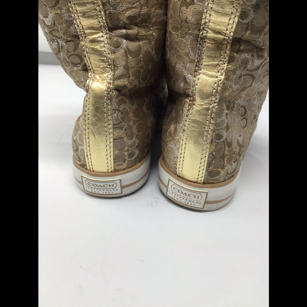 Coach High Top Bonney Shearling Sneakers womens - Picture 4 of 10